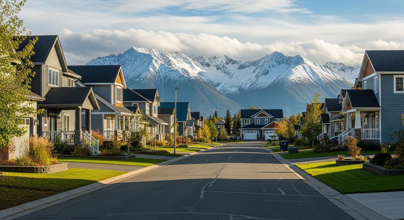 Mountain View neighborhood in Anchorage, Alaska, older housing stock with multi-family inventory ideal for VA fourplex buyers near JBER.